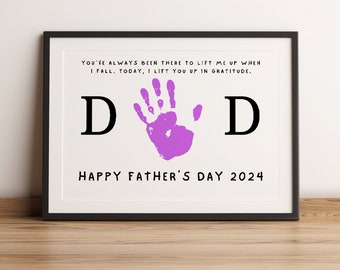 Father's Day Handprint Printable, DIY Craft Gift for Dad, Gift for Dad, Father's Day Printable, Digital Download, Father's Day Craft