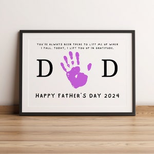 Father&#39;s Day Handprint Printable, DIY Craft Gift for Dad, Gift for Dad, Father&#39;s Day Printable, Digital Download, Father&#39;s Day Craft