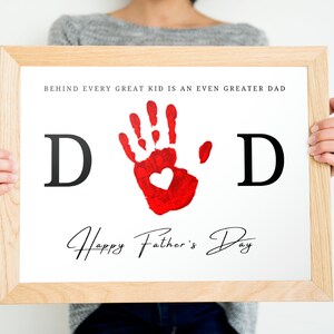 Father&#39;s Day Handprint Printable, DIY Craft Gift for Dad, Gift for Dad, Father&#39;s Day Printable, Digital Download, Father&#39;s Day Craft