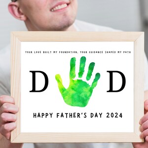 Father&#39;s Day Handprint Printable, DIY Craft Gift for Dad, Gift for Dad, Father&#39;s Day Printable, Digital Download, Father&#39;s Day Craft