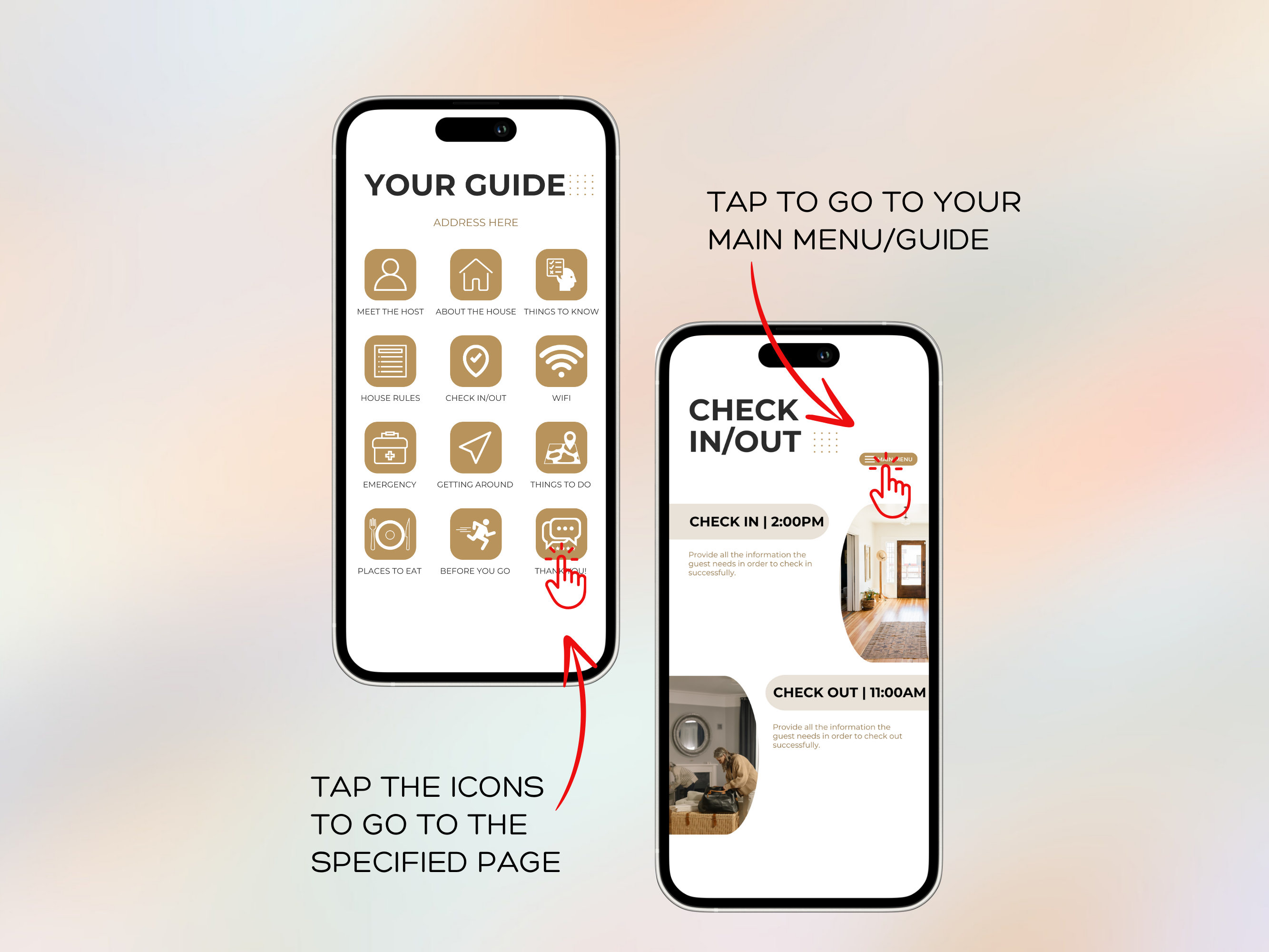Digital Welcome Note Design Modern Digital Welcome Book Airbnb Canva, Mobile Digital Welcome Guide ...