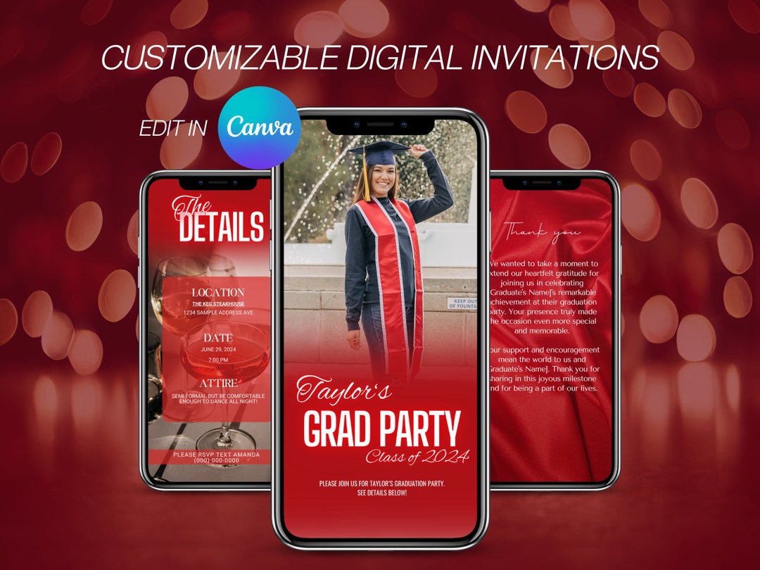 Graduation Website Invite Graduation Party Invitation, Grad Announcement, High School, College ...