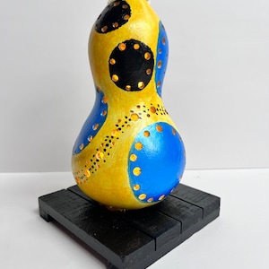 Gourd Lamp/ Natural Gourd Art/ Night Lamp/Room Décor Lamp/Dots Gourd Lamp