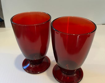 Anchor Hocking Ruby Glasses