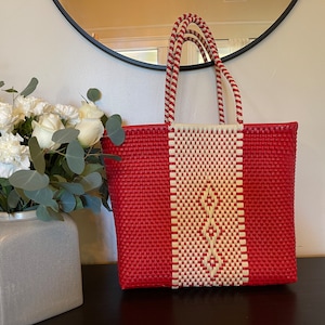 Handwoven Recycled Plastic Tote
