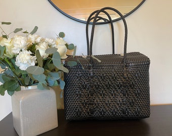 Handwoven Recycled Plastic Tote