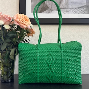 Handwoven Recycled Plastic Tote