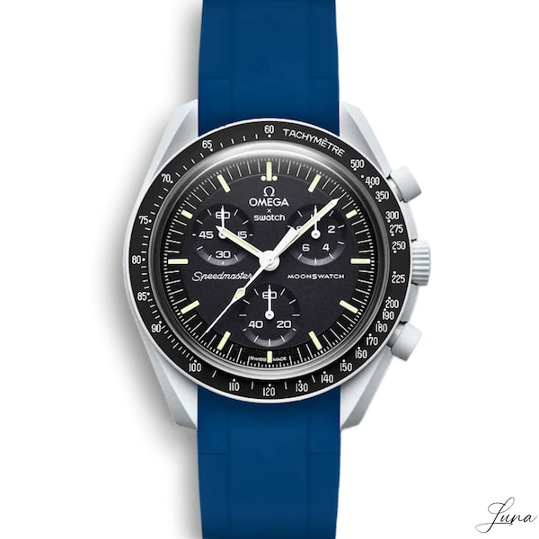 MoonSwatch luxury strap Bracelet Navy Blue | Omega x Swatch watch & Speedmaster MoonWatch