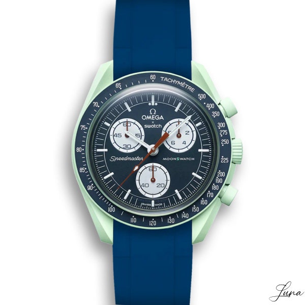 MoonSwatch luxury strap Bracelet Blue | Omega x Swatch watch & Speedmaster MoonWatch, Best for Earth