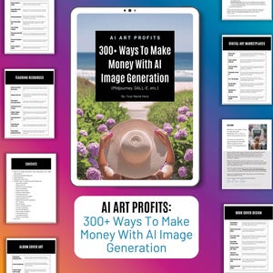 300+ Ways To Make Money Online With AI Image Generation from Midjourney | Passive Income Digital Product Ideas PLR MRR eBook