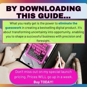 Purchasing 105 Bestselling Digital Products to Sell in 2024 will eliminate the guesswork in creating your own digital products. Become an Etsy Bestseller today and make passive income.