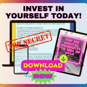 Don't miss out on the top selling digital products in 2024. Buy this side hustle guide today and begin earning passive income.