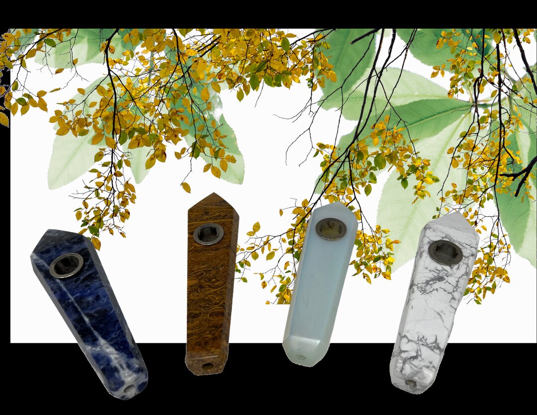 Handmade Natural Stone Pipes Crystal Quartz, Gemstone Pipes, Gift Pipes