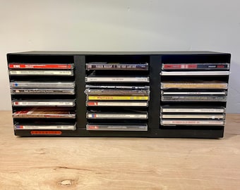 Laserline - Black 36 Compact Disc CD Storage Rack Wall Mount