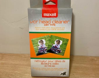 Maxell VCR Head Cleaner Dry Type VP-100 290058 VHS Tape Cleaner