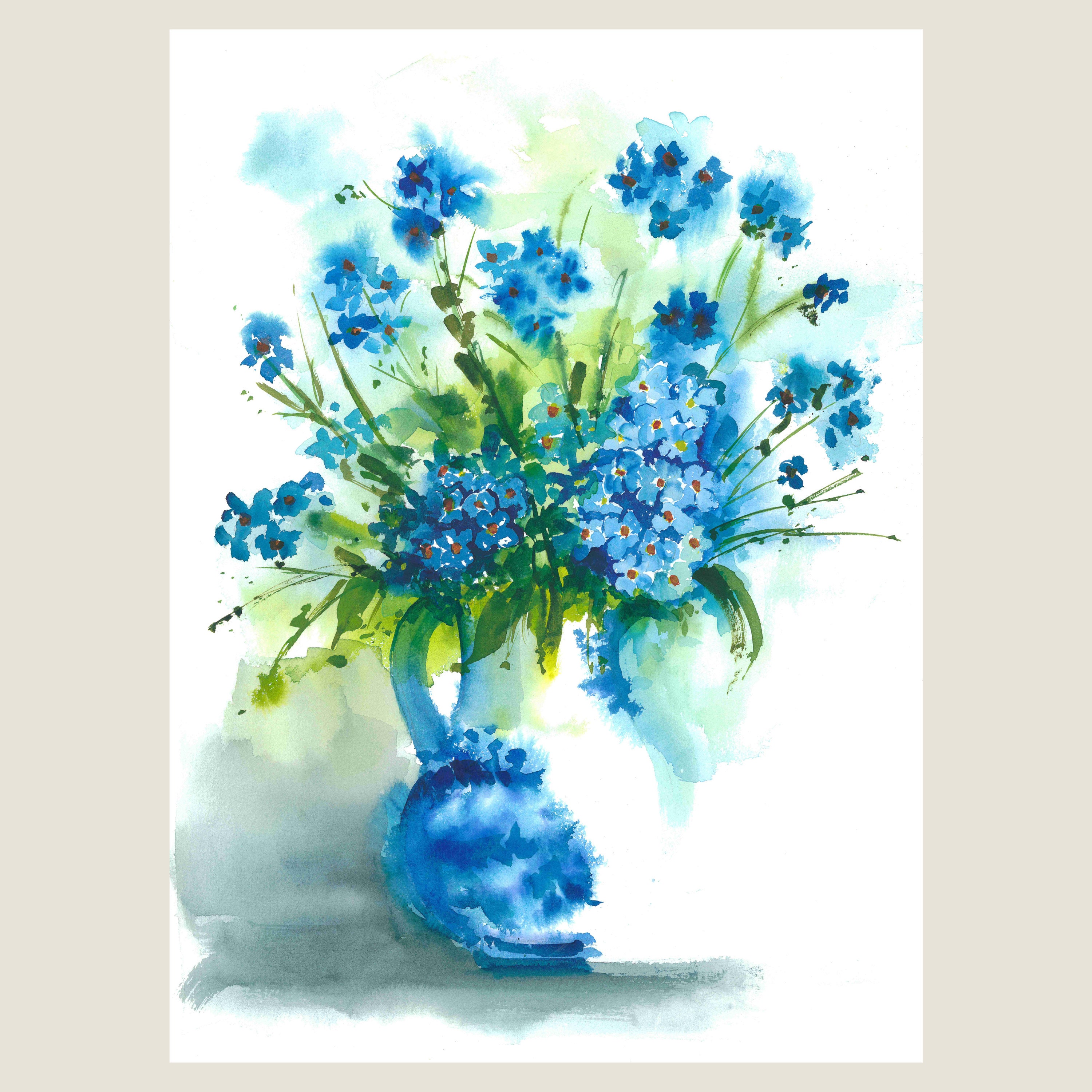 Forget Me Nots Art Print - Bluebellgray