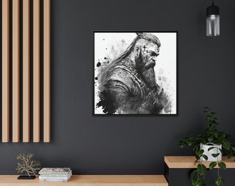 Viking warrior 2, Matte Leinwand, Schwarzer Rahmen