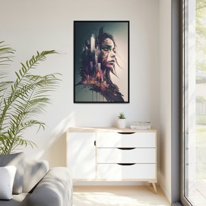 Woman, Own the City, Matte Canvas, Black Frame