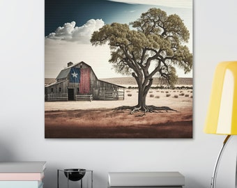 Rustikaler Bauernhof aus Texas, Polyester Leinwand
