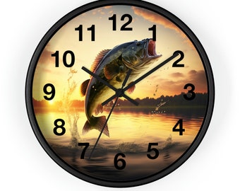 Bassspringen mit Zahlen, Wanduhr
