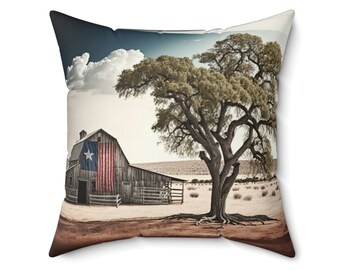 Texas Scheune, Polyester Kissen, Wattefigur