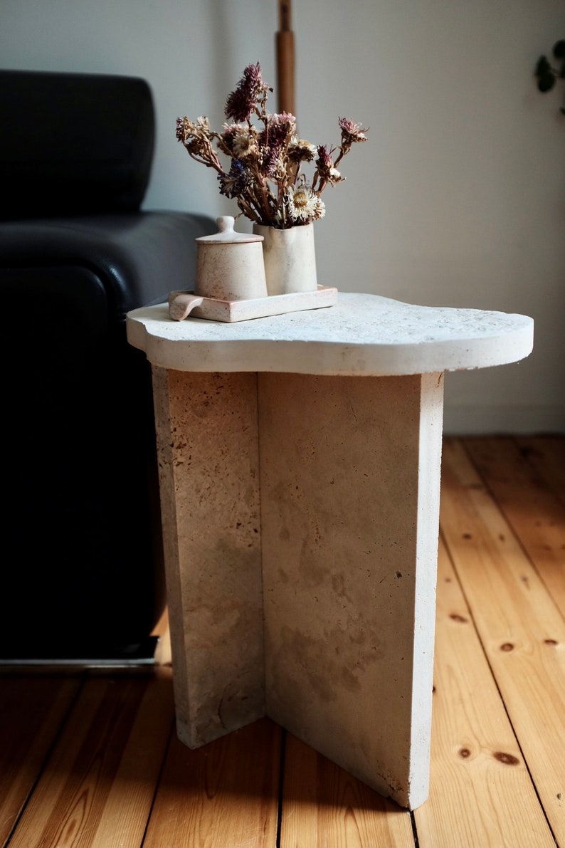 Natural Stone, Travertine, Italian Design 20 X 30 X 43 Cm, Coffee Table ...