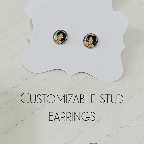 Customizable Stud Earrings 12mm