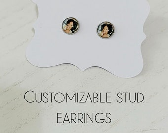 Customizable Stud Earrings 12mm