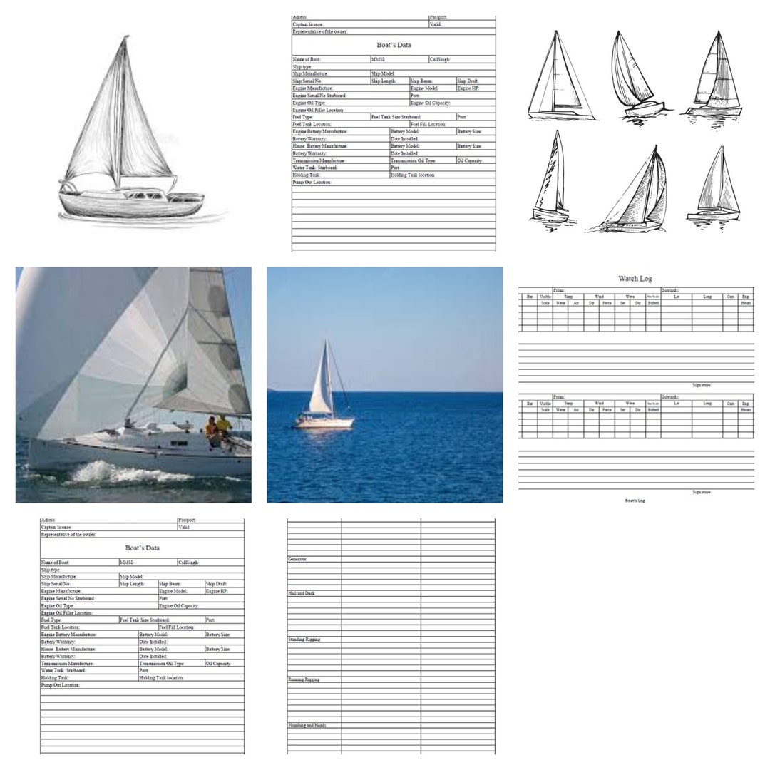 Boating Logbook Boat Log Book Boat Gift Boat Log Etsy