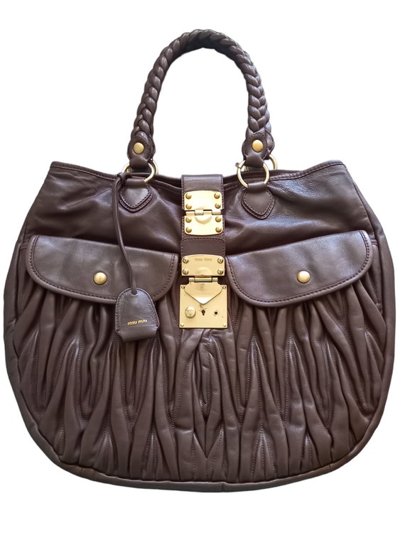 Miu Miu Coffer Brown Leather Bag 