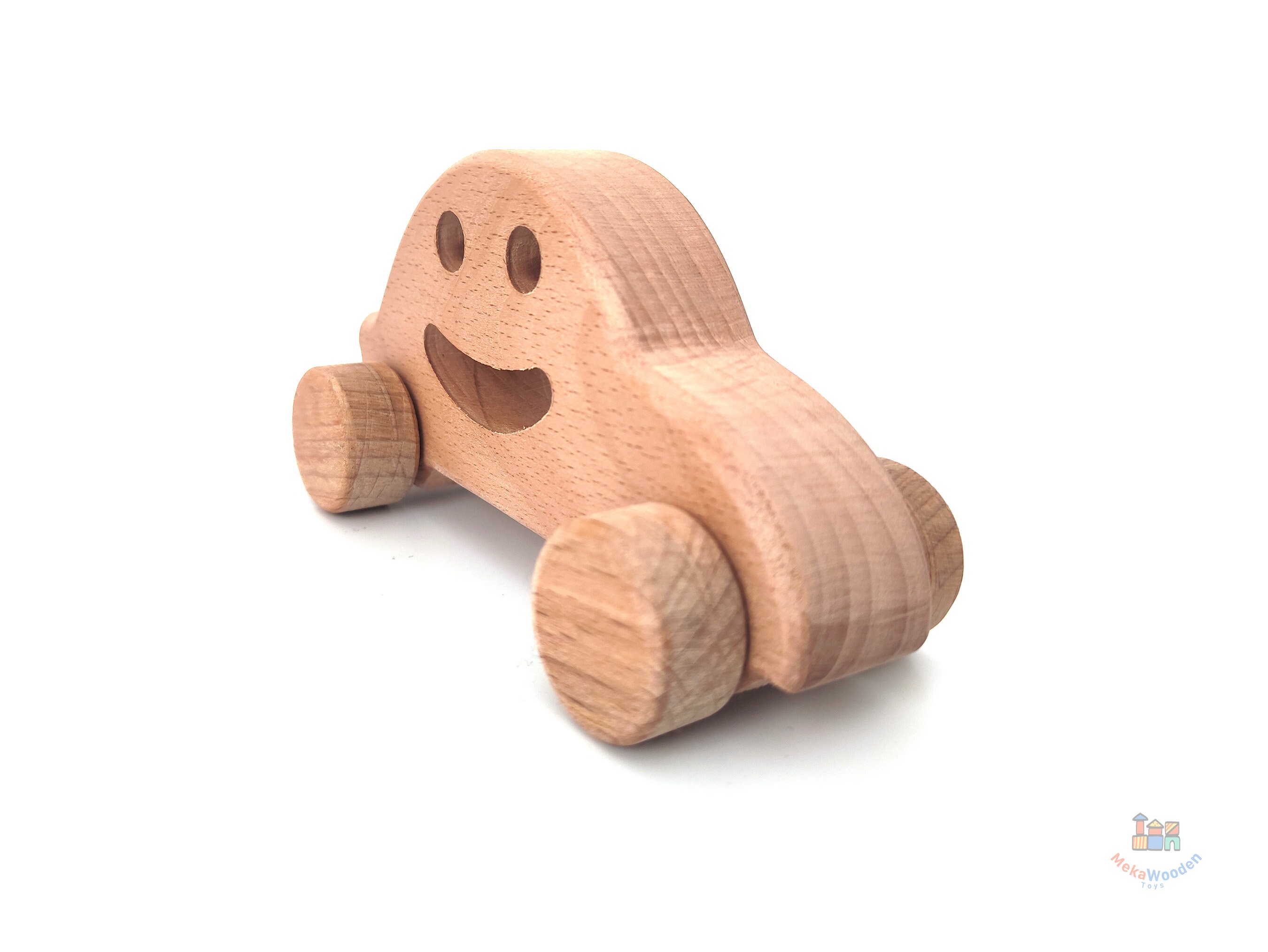 Wooden Car Toys 6 Pieces Set With Personalized Toy Bag for Kids