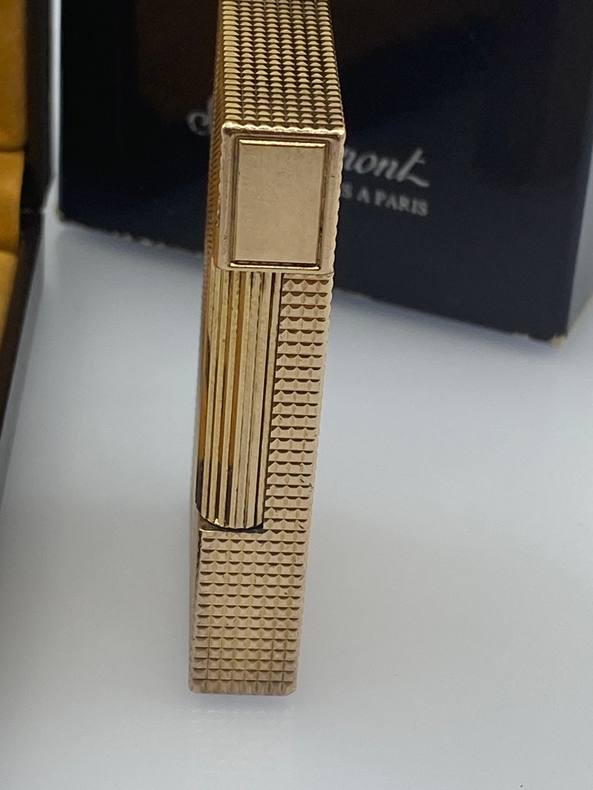 S.T.デュポン ライン2 金メッキ ダイヤモンドヘッドライター フランス 