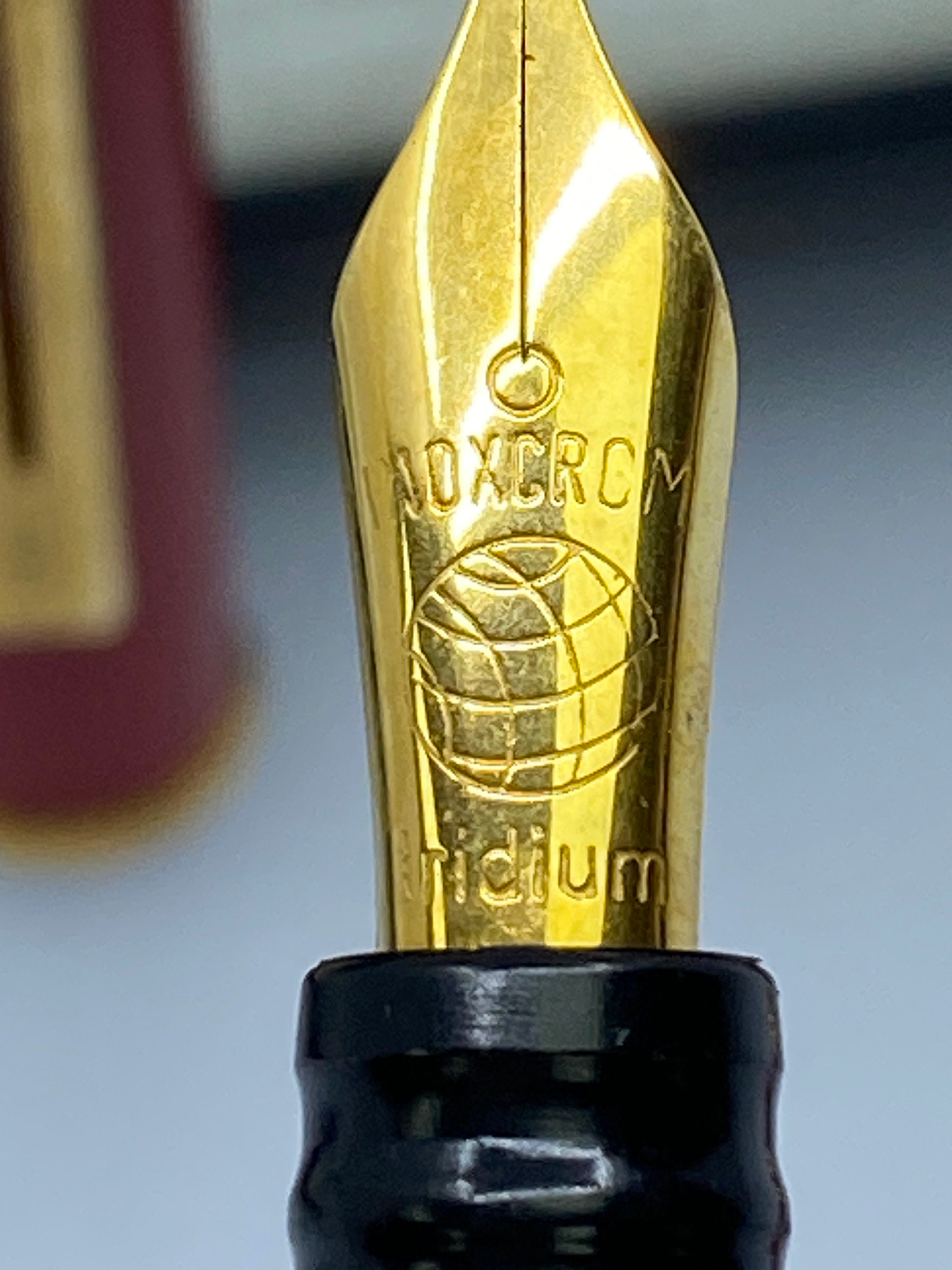 ワインレッド 万年筆 金メッキペン先　　14k Sakyo 24金メッキボールペン＆万年筆（レッド） - 新品 - Etsy 日本