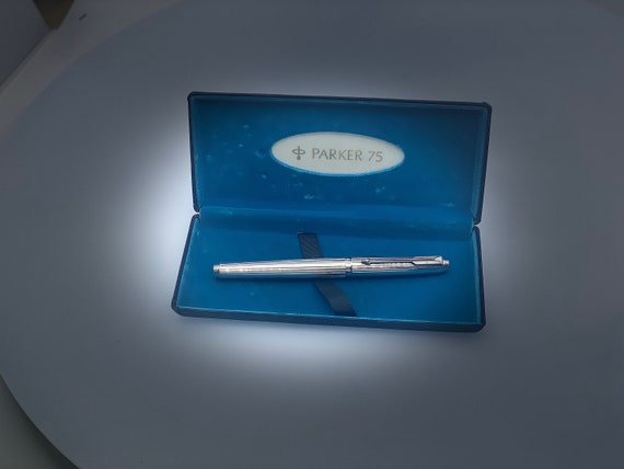 Parker 75 Fountain Pen (1960s) - Silver Plated Godron, Chrome Trim