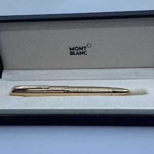 Vintage Montblanc 744N vulpen - 14 karaat goud, zuigervulling, verzamelobject