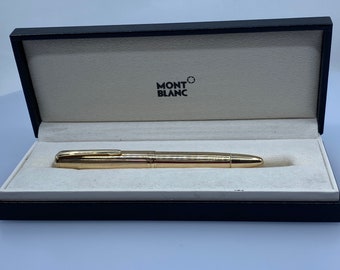 Vintage Montblanc 744N Fountain Pen - 14k Gold, Piston Filling, Collectible