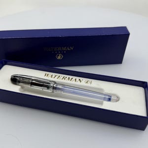 Stylo plume Waterman Transparent | Corps démonstrateur | Plume en acier | Fabriqué en France