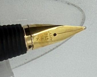 Vintage Lamy Persona Fountain Pen, Black Gold, 18K 750 Gold Nib