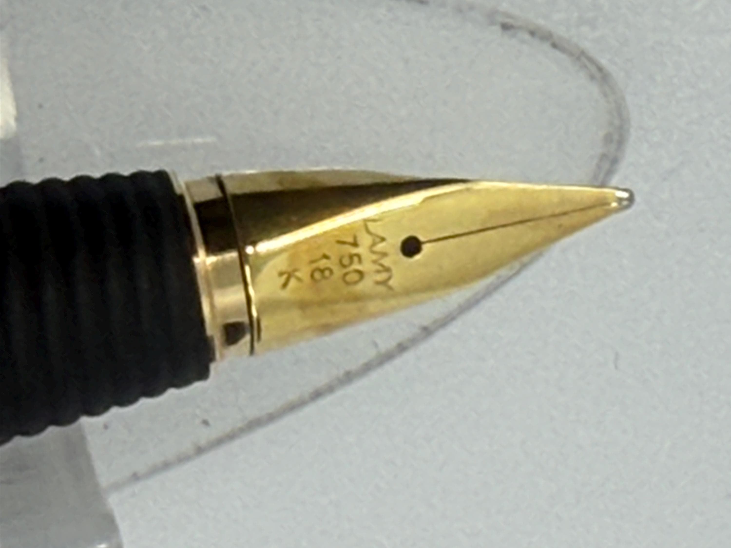 Lamy Persona Fountain Pen – Black With Gold Clip – 18K Solid Gold