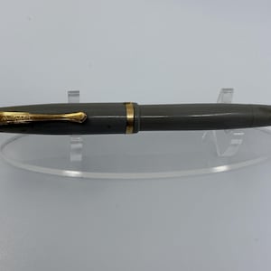 Penna stilografica vintage A.W. Faber Osmia 883 | Pennino in oro 14 carati | Penna grigia tedesca | Raro oggetto da collezione