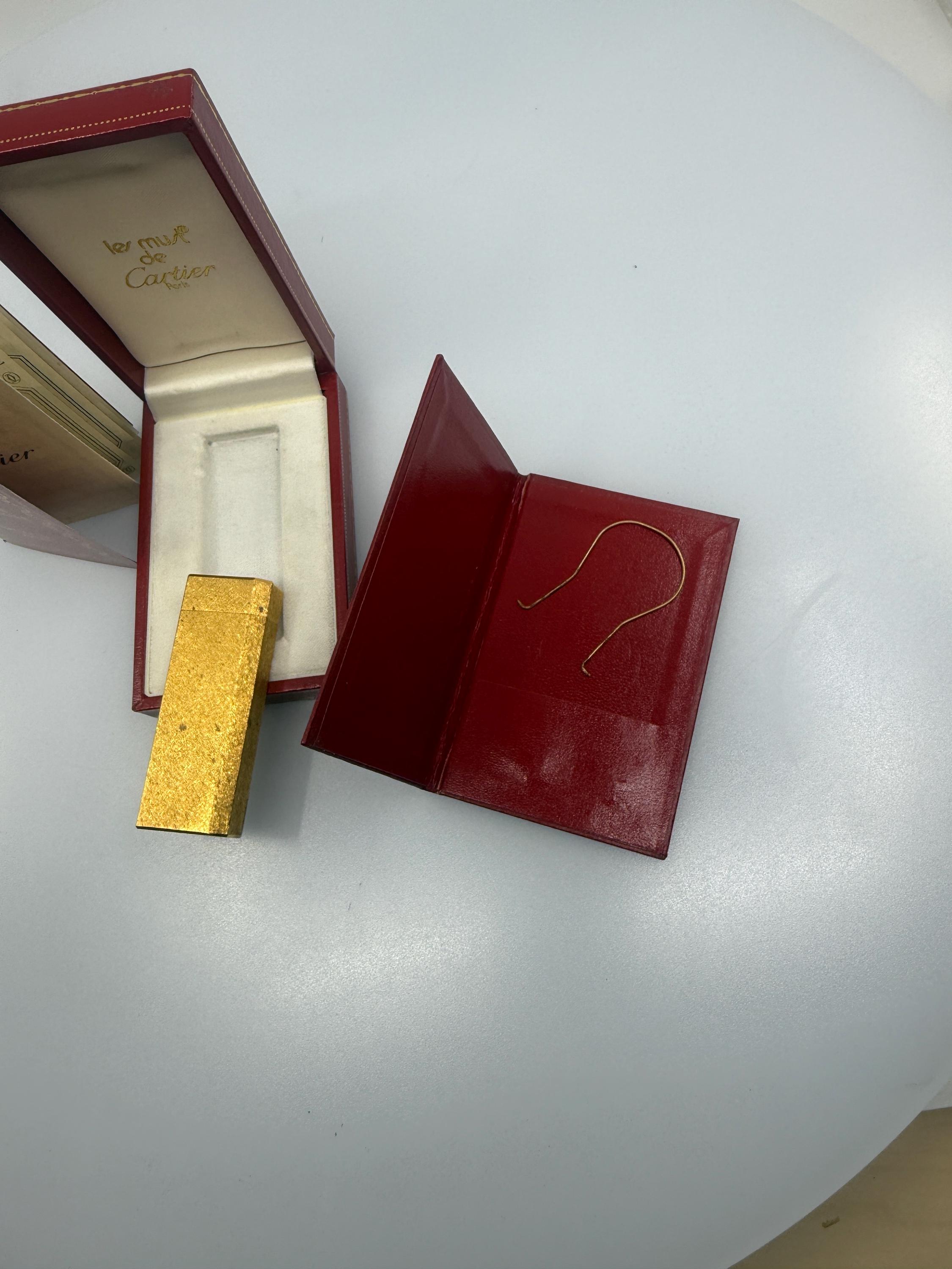 Cartier Les Must Gold-plated Bark Lighter – Vintage 1980s – Box
