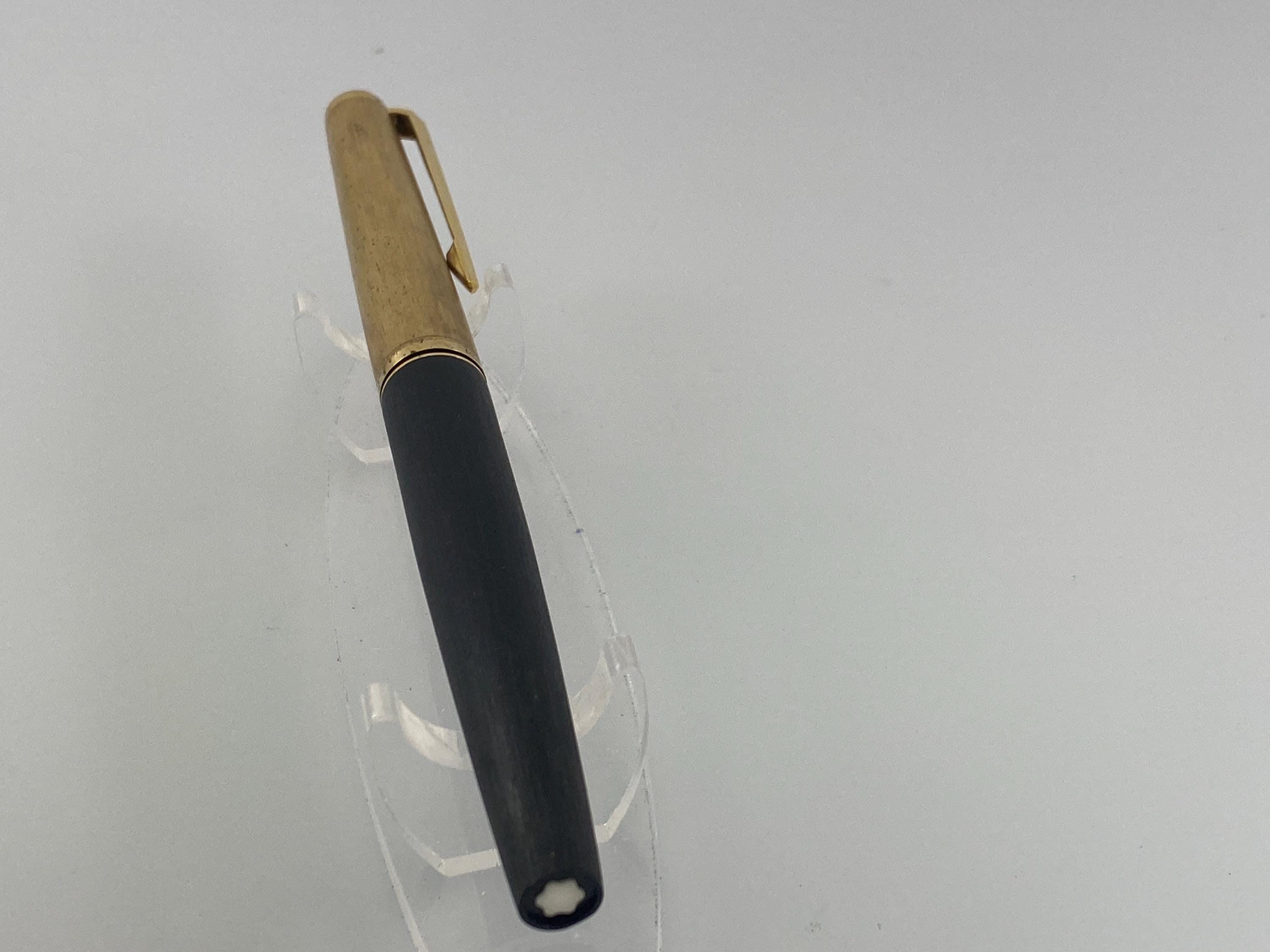 Vintage Montblanc No. 224 Fountain Pen – Black & Gold – 14K Gold