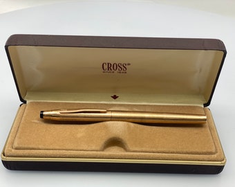 Vintage Cross 14K Gold Plated 1/20 Ballpoint Pen Made in Ireland