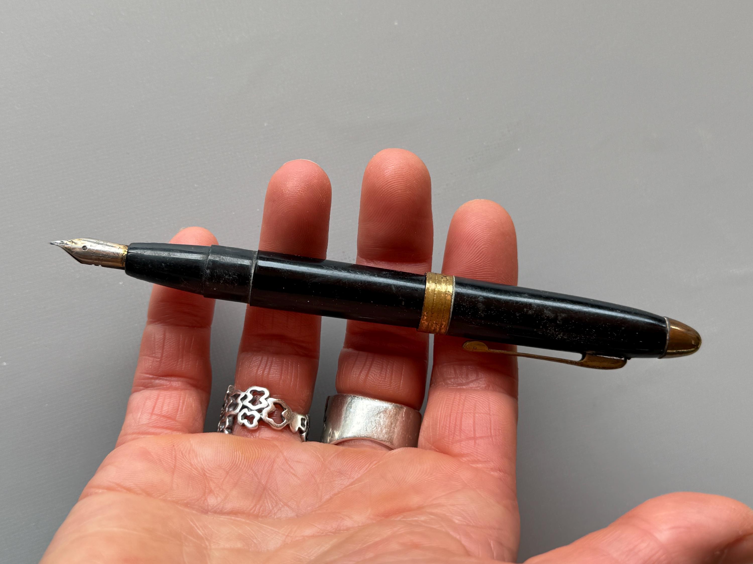 Hongdian 1845 Penna Stilografica In Metallo – Pennino Extra Fine Nero – Con Convertitore E Astuccio