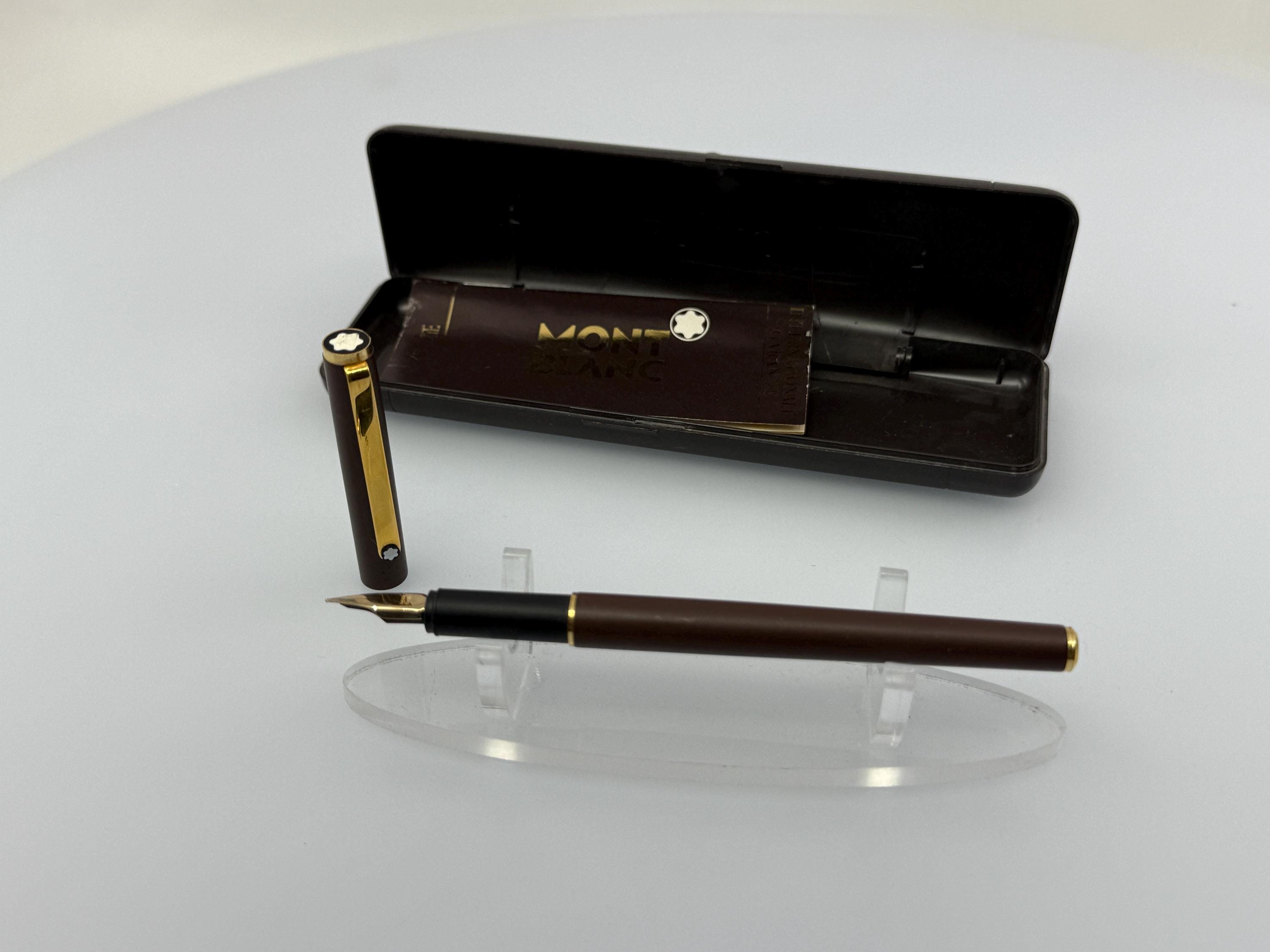 Vintage Montblanc Noblesse Slimline Fountain Pen, Matte Brown