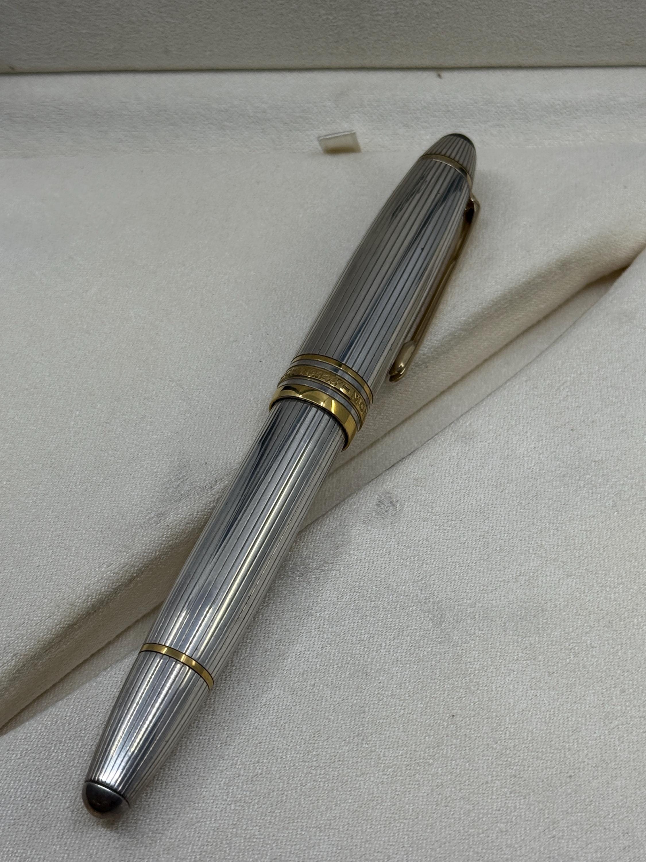 Montblanc Meisterstück 146 Solitaire Doué Sterling Silver Fountain