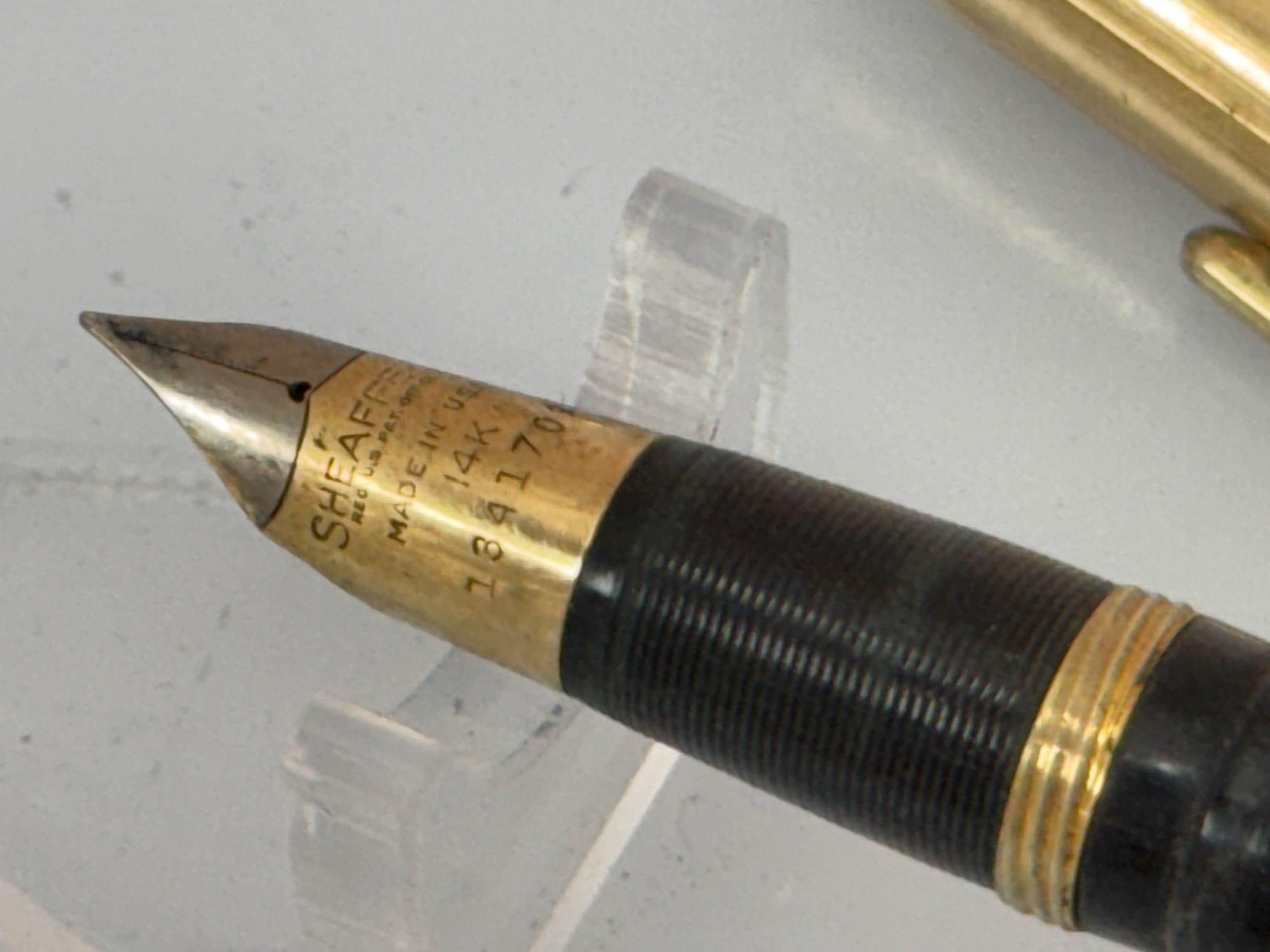 Sheaffer Triumph Vintage Fountain Pen – 14K Gold Nib, Gold Cap - Etsy
