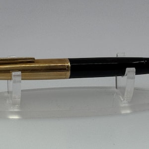 Montblanc 72, Vintage-Füllfederhalter, vergoldete Kappe, 14-Karat-Goldfeder, schwarzes Harz, elegante Schrift, exklusives Geschenk
