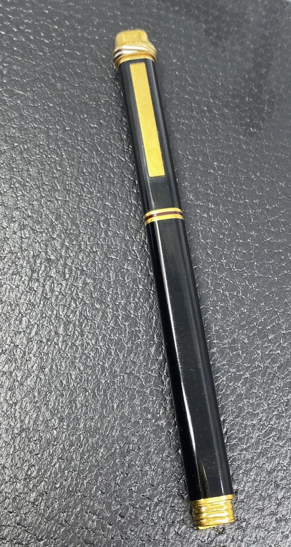Cartier万年筆 ヴァンドーム トリニティ Cartier Vendome Trinity Rollerball Pen - Black Lacquer and