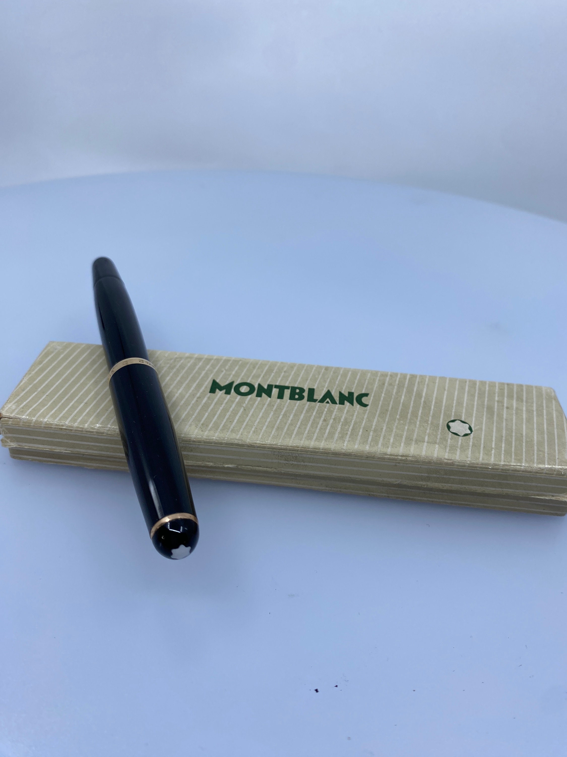 Vintage Montblanc 342 Fountain Pen, Black 1950s German Piston